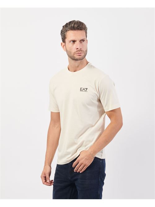 T-shirt girocollo EA7 in cotone con logo EMPORIO ARMANI EA7 | 8NPT25-PJVPZ1713